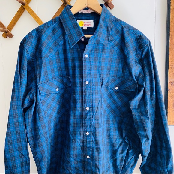 🍄5/$30 Western Pearl Snap Button Down - Picture 3 of 9